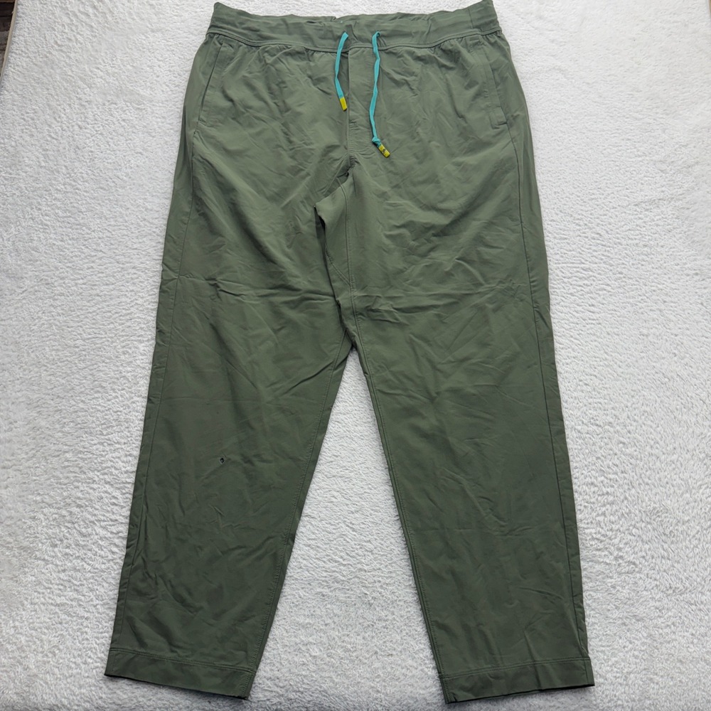 Cotopaxi Veza Adventure Pants Mens XXL Olive Green Hiking Travel Tapered Stretch